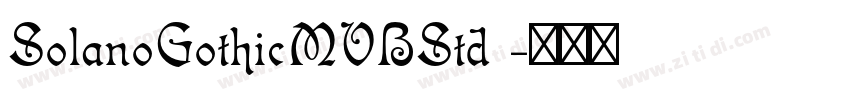 SolanoGothicMVBStd 字体转换